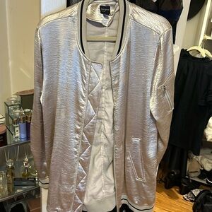 Awesome silver long jacket can’t find it